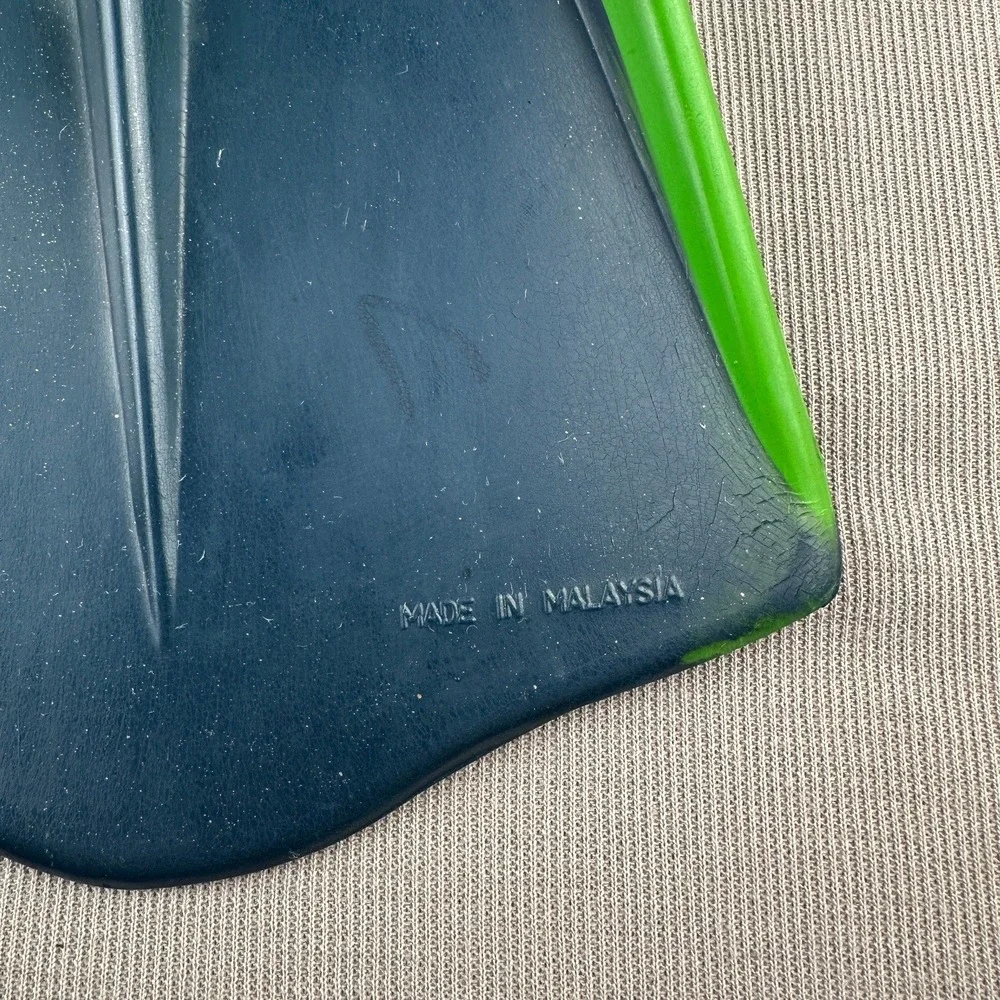 Voit Duck Feet Custom Model Swim Fins Navy Blue Lime Green XS 3-5 Rubber